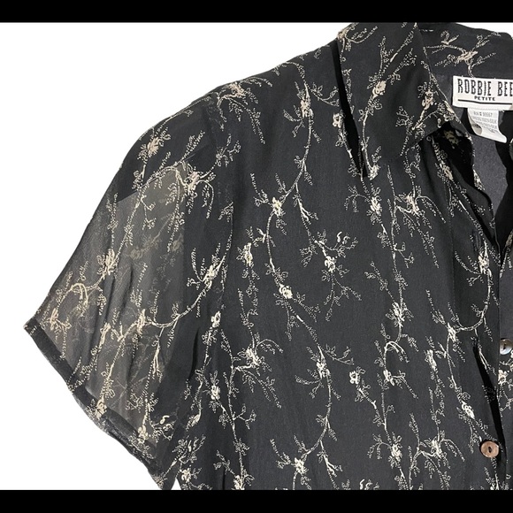 ROBBIE BEE | VINTAGE (90’s) MAXI SILK FLORAL DRESS | BLACK | - Picture 3 of 12